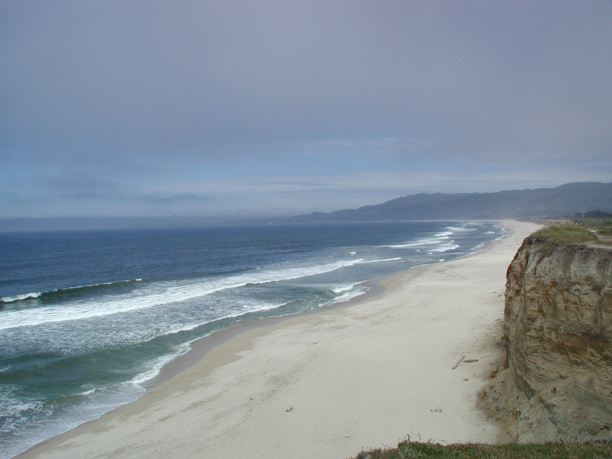 bluffs and curving beach