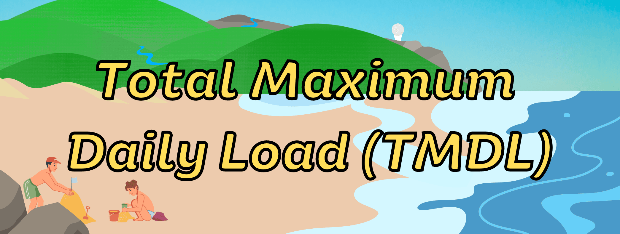 picture of a beach with the words "Total Maximum Daily Load Home Page" across it
